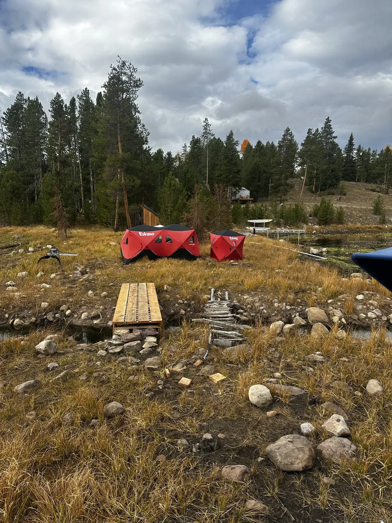 Light sediment support setup used by Water Raptor in aquatic field work